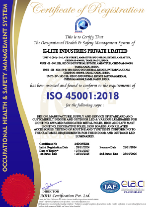 ISO 45001:2018 OHSMS - 2024-2027