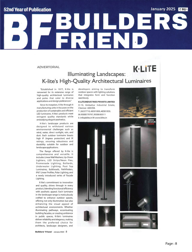 Builders Friend - January - 2025