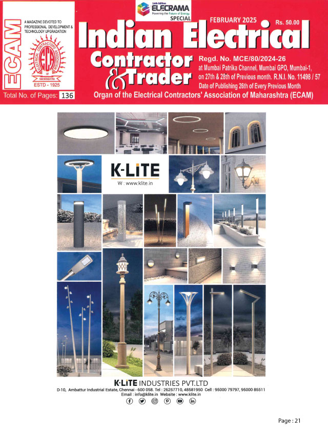 Indian Electrical Contractor & Trader - February -  2025